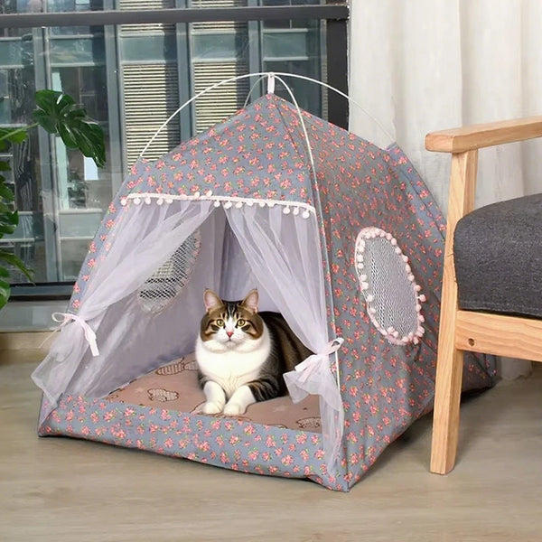Semi Enclosed Velvet Tent