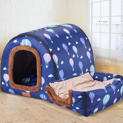 Star Print Foldable Pet Bed