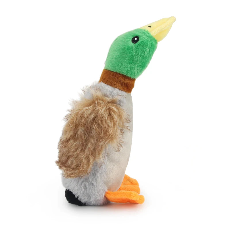 Plush Duck Rope Squeaker