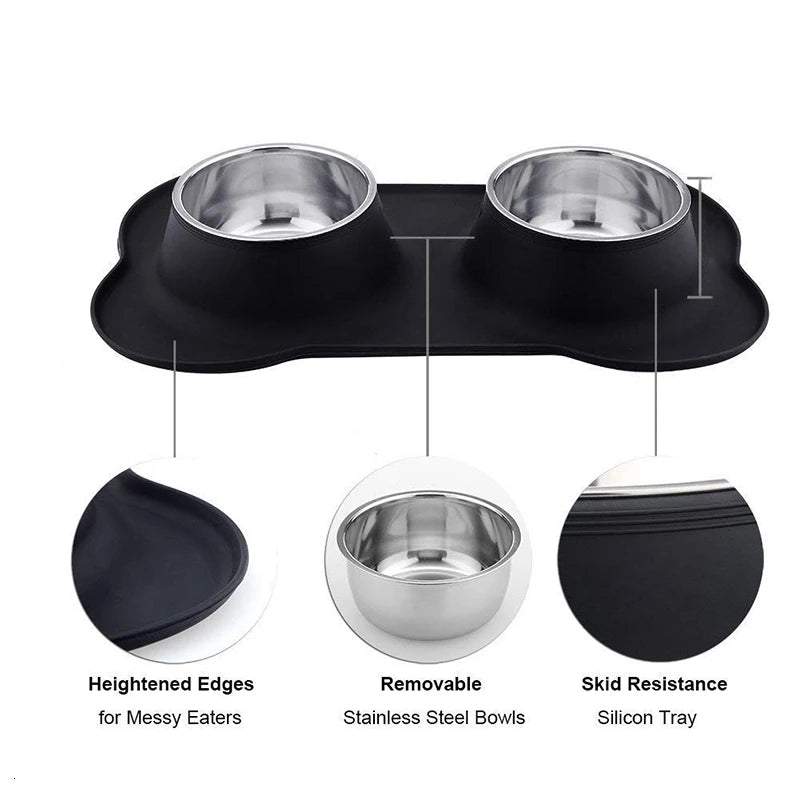 Benepaw Double Feeding Bowl Set