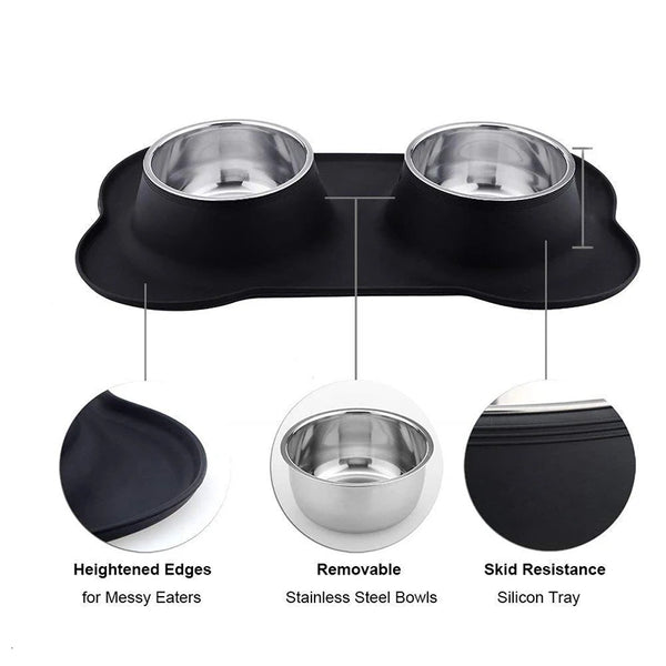 Benepaw Double Feeding Bowl Set