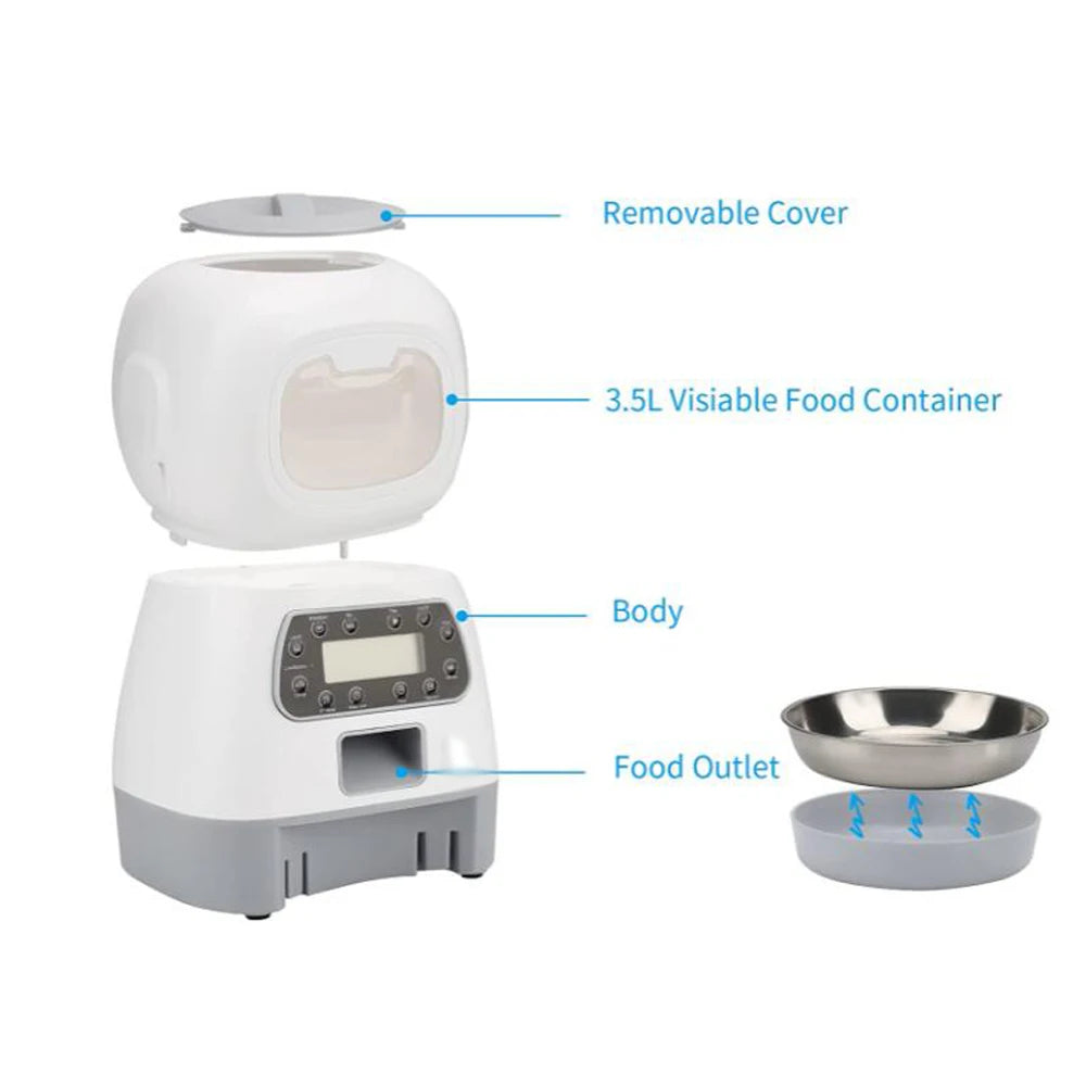 3.5L Timed Pet Feeder