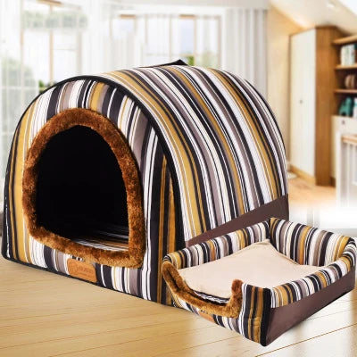 Star Print Foldable Pet Bed