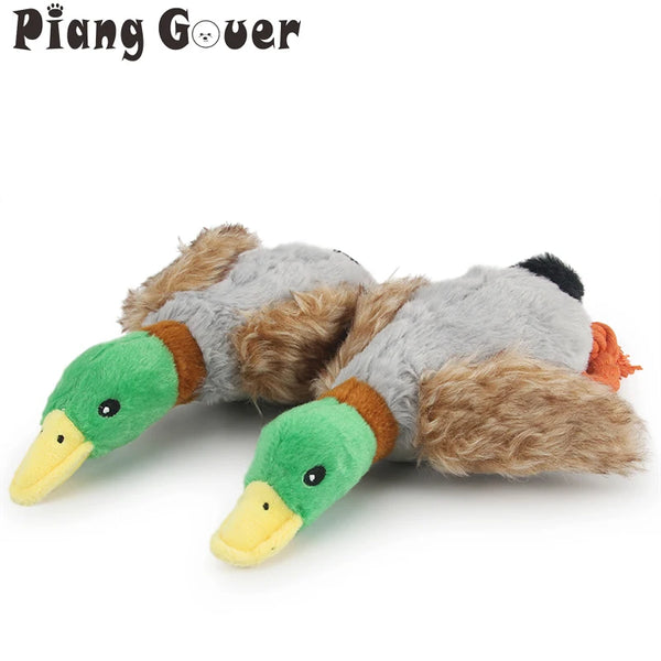 Plush Duck Rope Squeaker