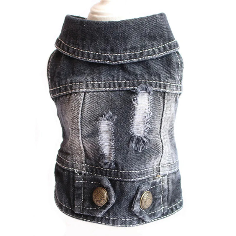 Denim Cat Vest Jacket