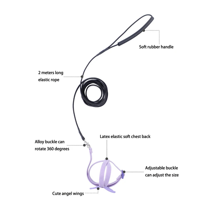 Adjustable Parrot Flight Harness