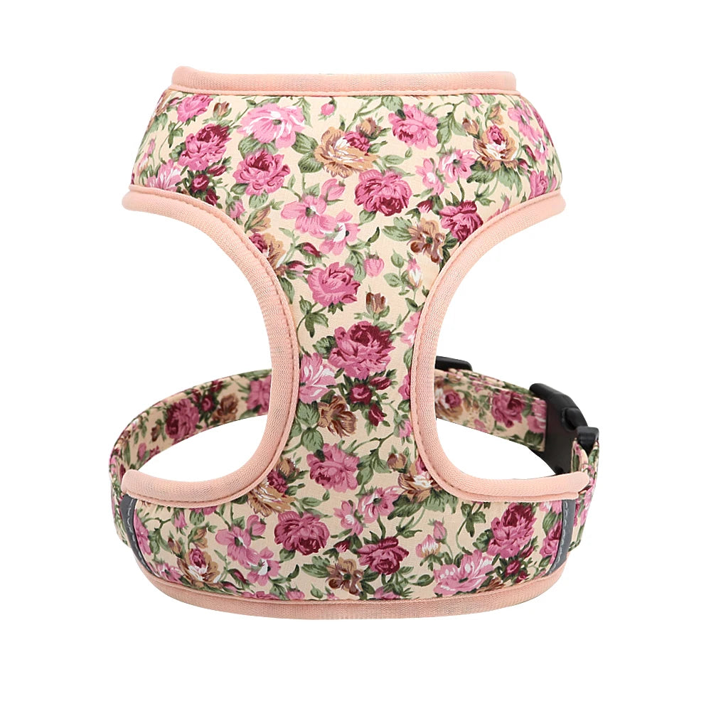 Floral Padded Dog Harness