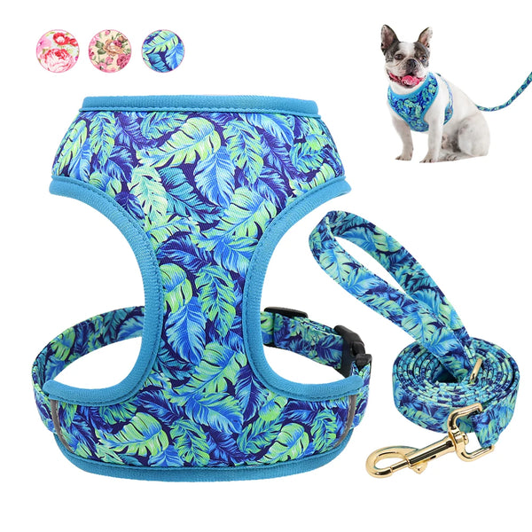 Floral Padded Dog Harness
