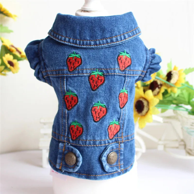 Denim Cat Vest Jacket