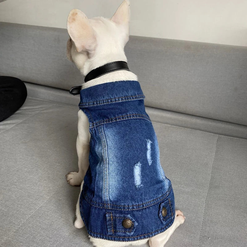 Denim Cat Vest Jacket