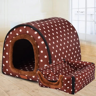 Star Print Foldable Pet Bed