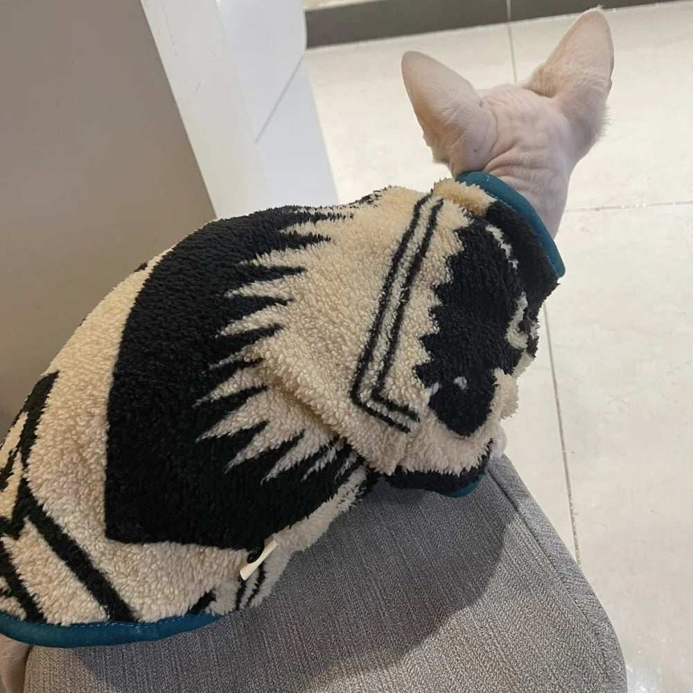 Velvet Zip Cat Sweater