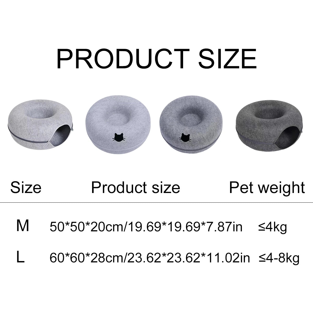 Felt Tunnel Donut Bed
