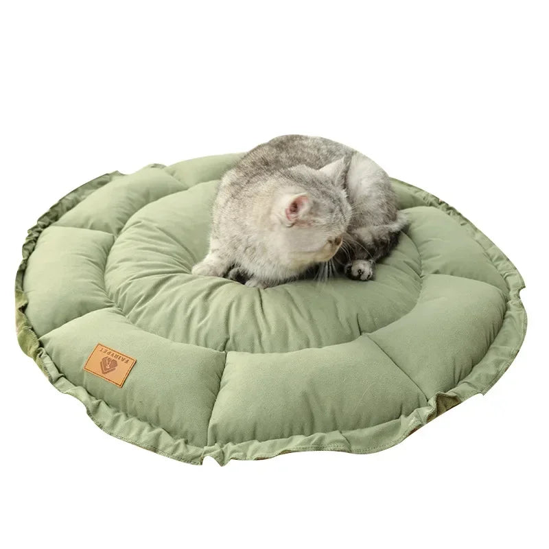 Round Cotton Pet Basket Bed