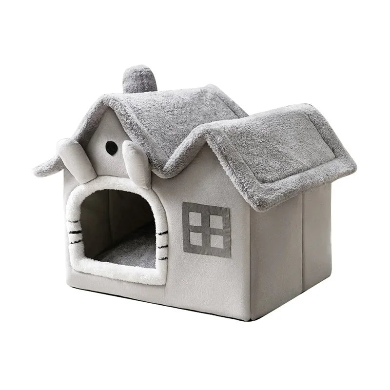 Foldable Fleece Cave Bed