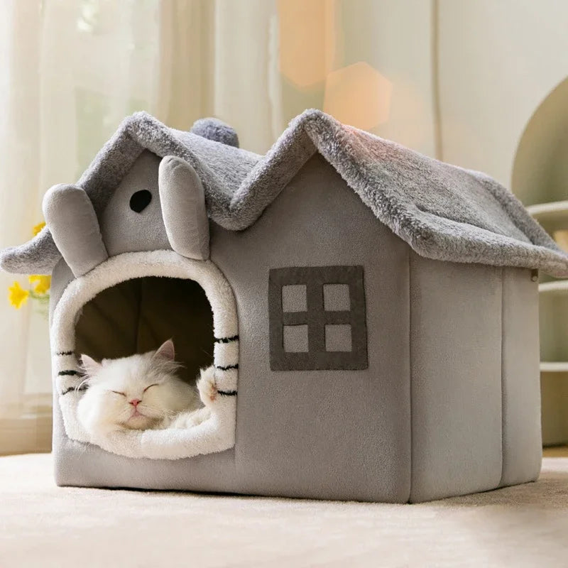 Foldable Fleece Cave Bed