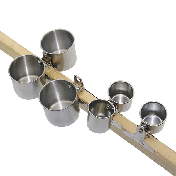 Stainless Clip Bird Feeding Cup