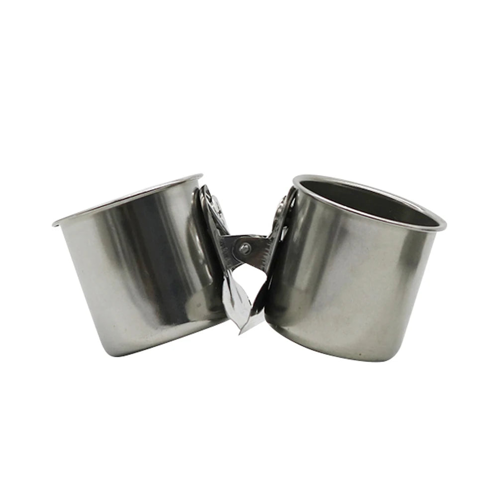 Stainless Clip Bird Feeding Cup