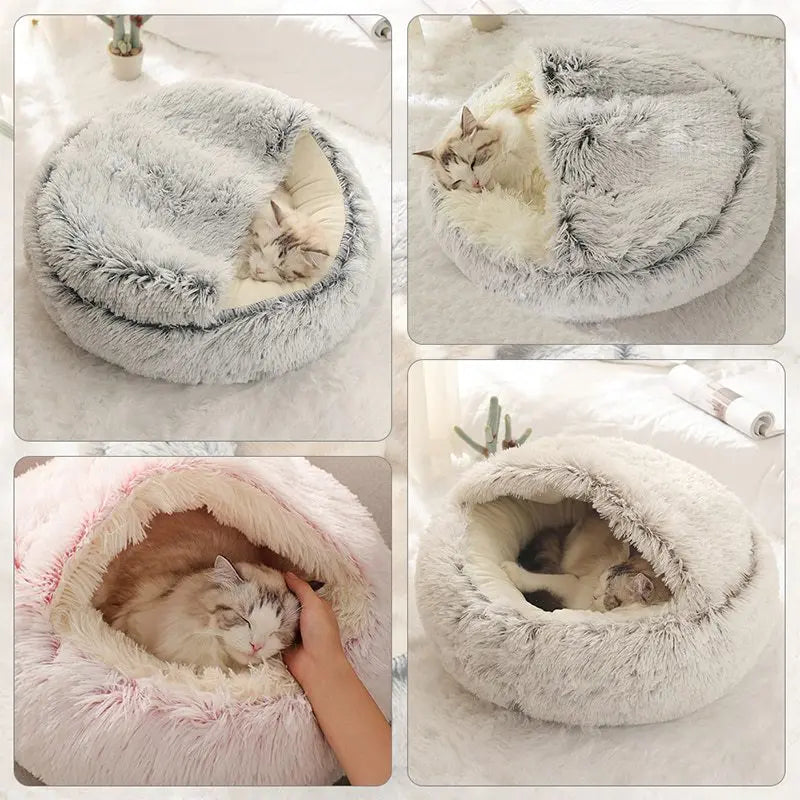 Covered Plush Cave Bed