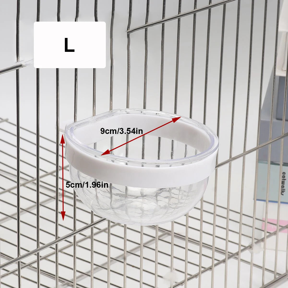 Detachable Clear Bird Feeding Bowl