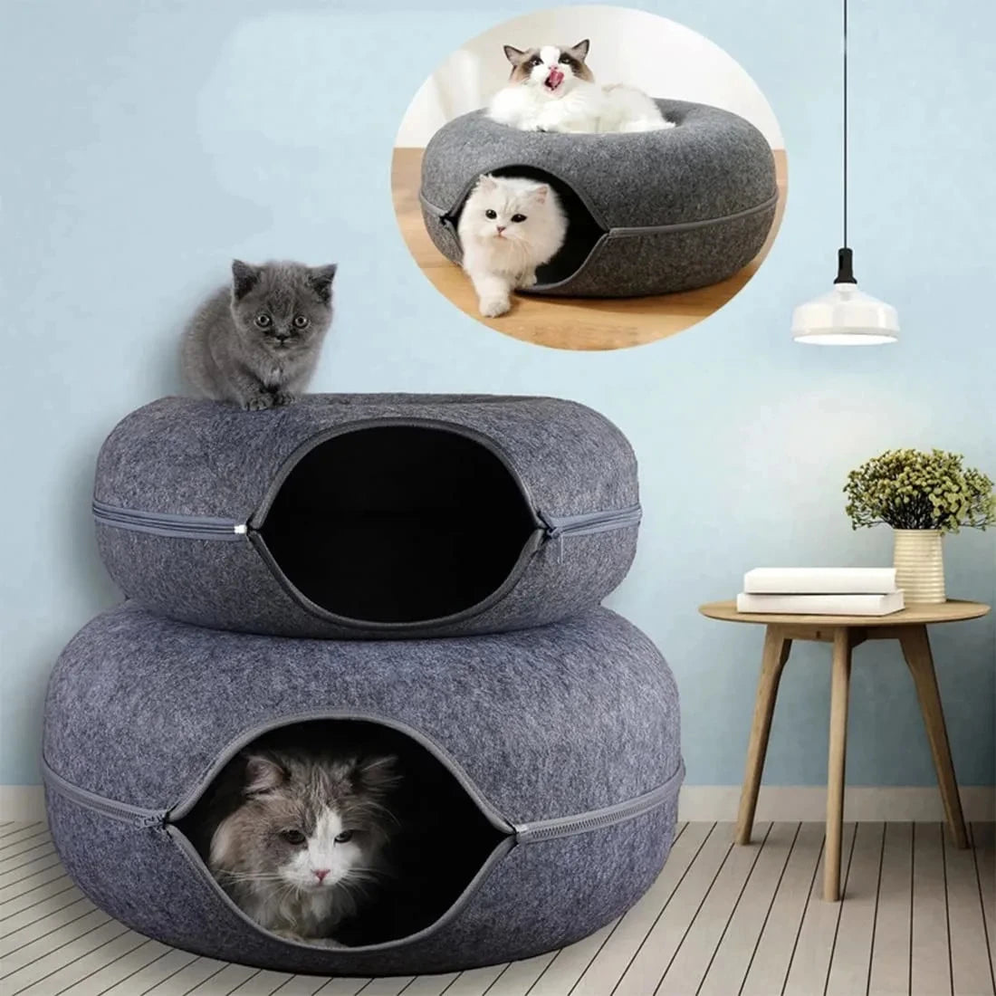 Felt Tunnel Donut Bed