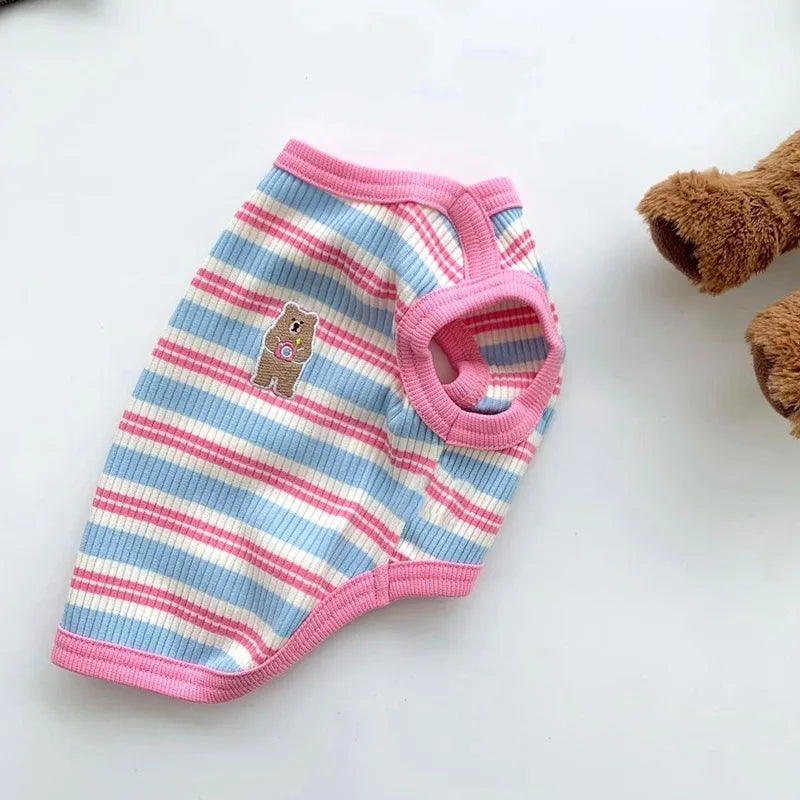 Striped Breathable Cat Vest