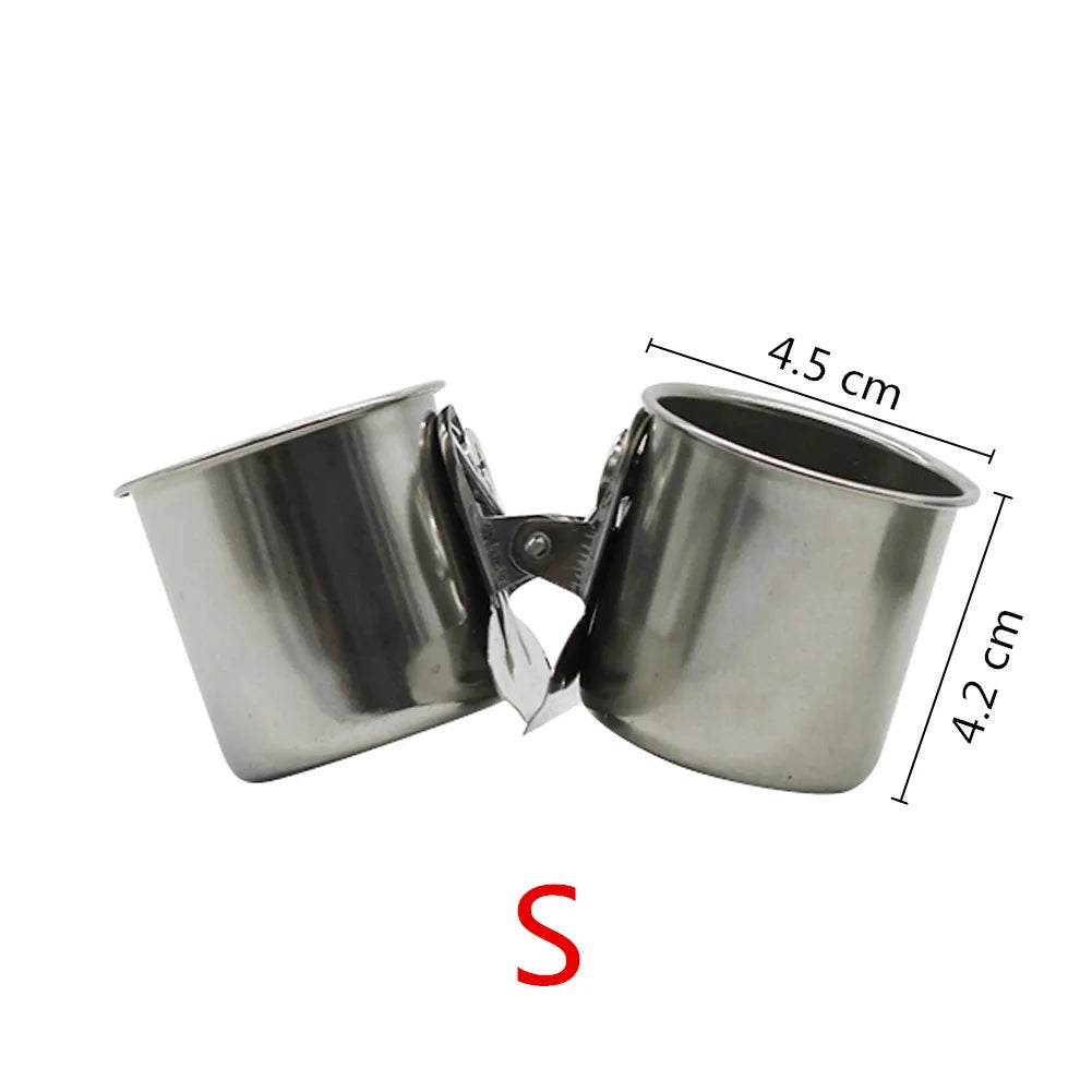 Stainless Clip Bird Feeding Cup