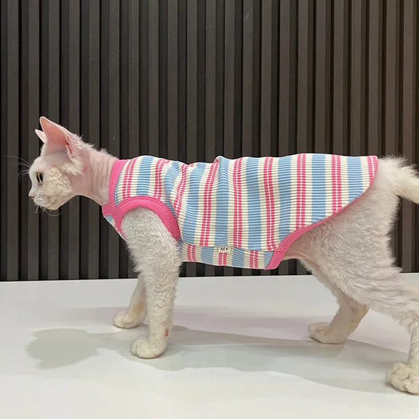 Striped Breathable Cat Vest