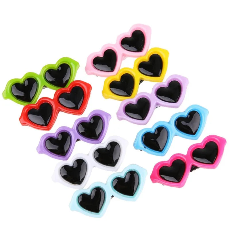 Heart Sunglasses Pet Hair Clip