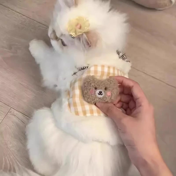 Plaid Fleece Cat Vest