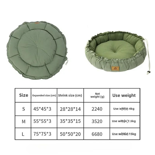 Round Cotton Pet Basket Bed