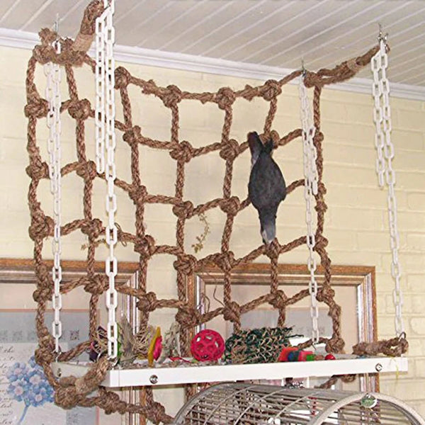 Linen Parrot Climbing Net