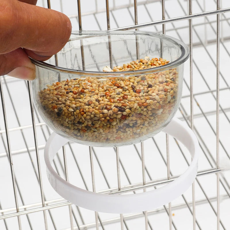 Detachable Clear Bird Feeding Bowl