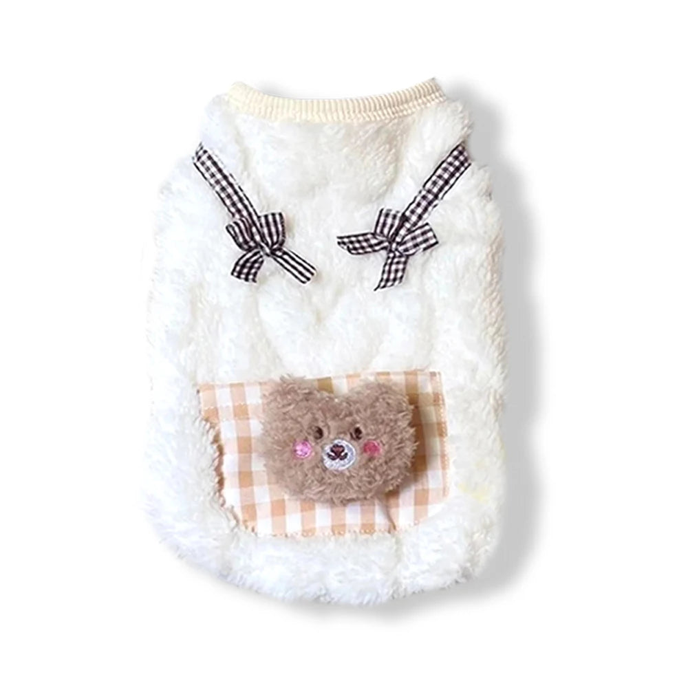 Plaid Fleece Cat Vest