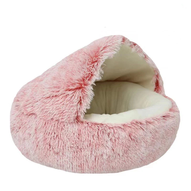 Covered Plush Cave Bed