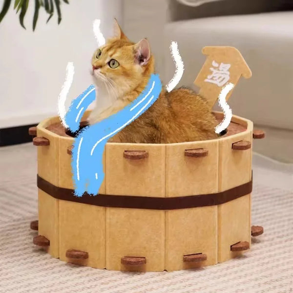 Semi Enclosed Felt Cat Nest