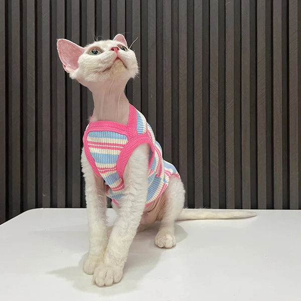 Striped Breathable Cat Vest
