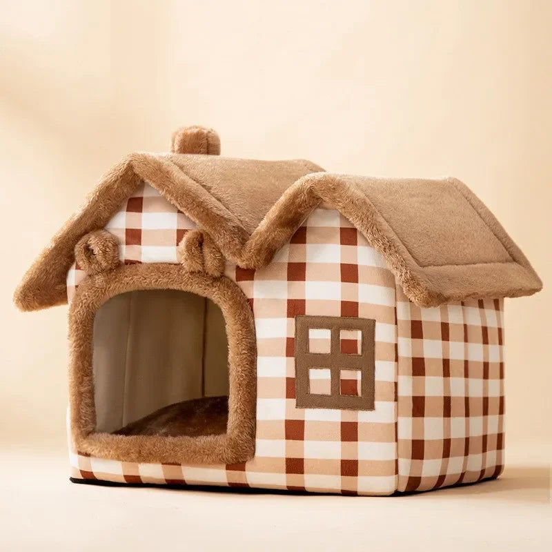 Foldable Fleece Cave Bed