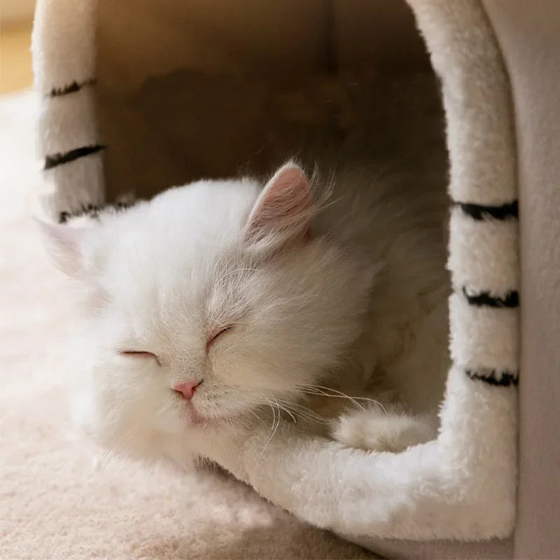 Foldable Fleece Cave Bed