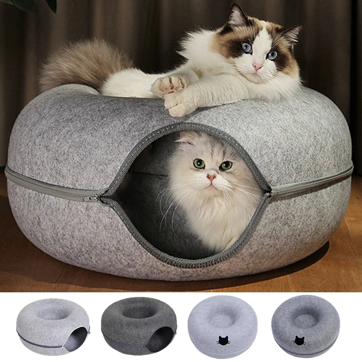 Felt Tunnel Donut Bed