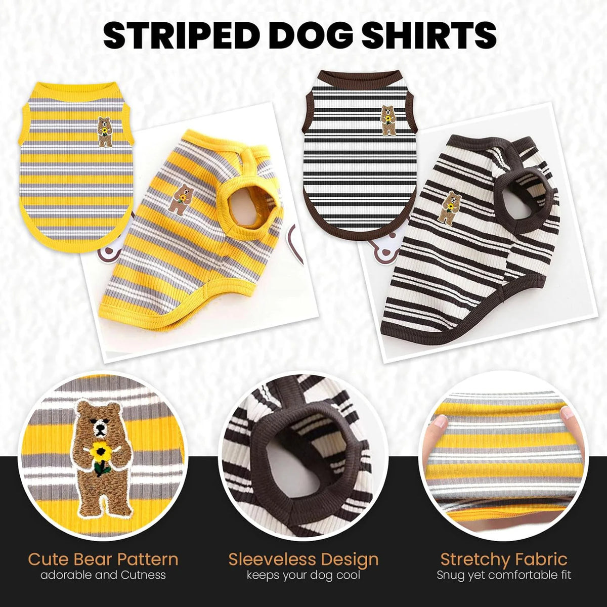Striped Breathable Cat Vest