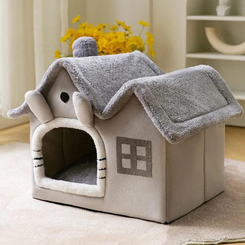 Foldable Fleece Cave Bed