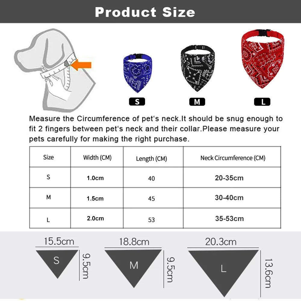 Adjustable Bandana Pet Collar