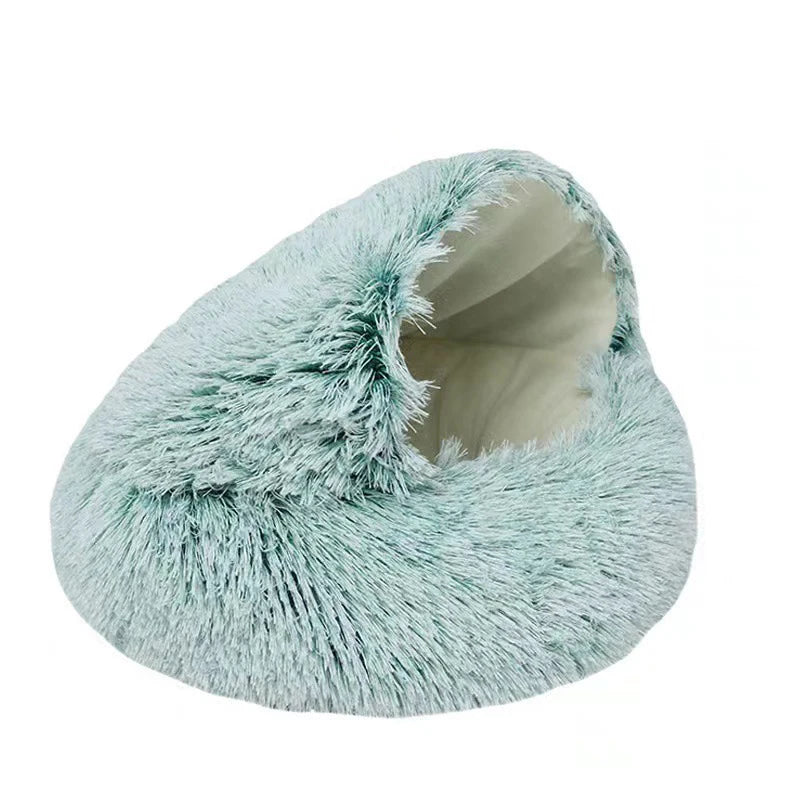 Covered Plush Cave Bed