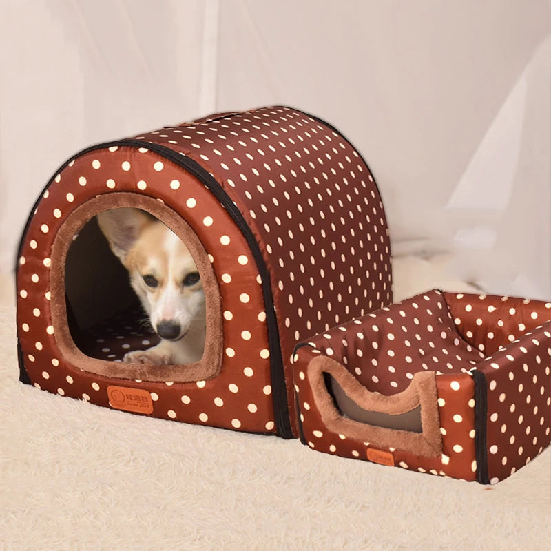 Star Print Foldable Pet Bed