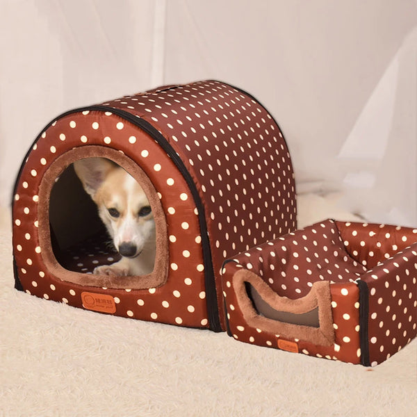 Star Print Foldable Pet Bed