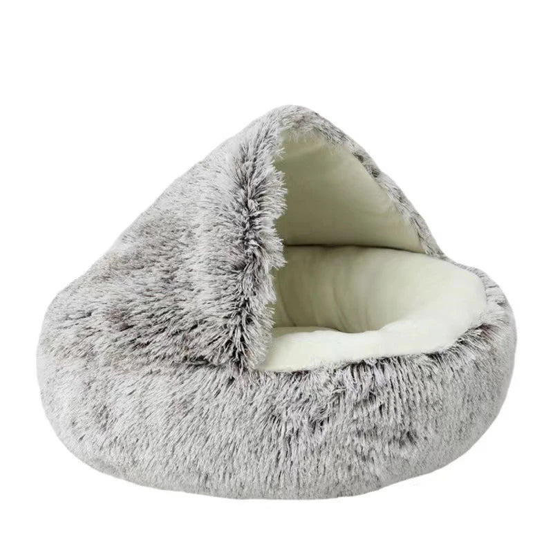 Covered Plush Cave Bed