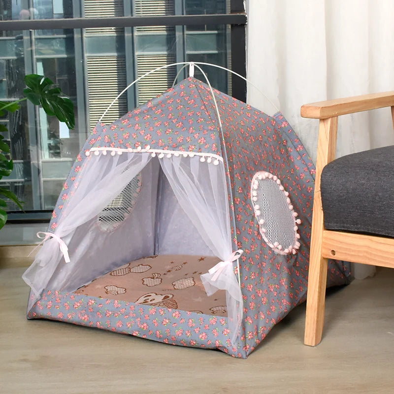 Semi Enclosed Velvet Tent