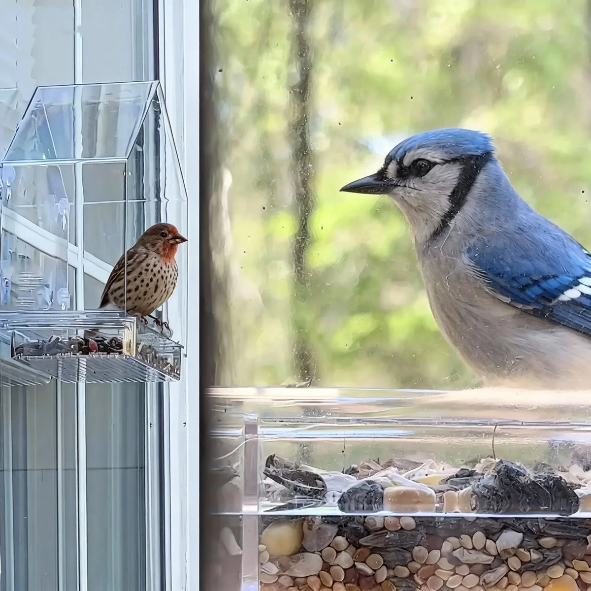 Clear Suction Window Bird Feeder