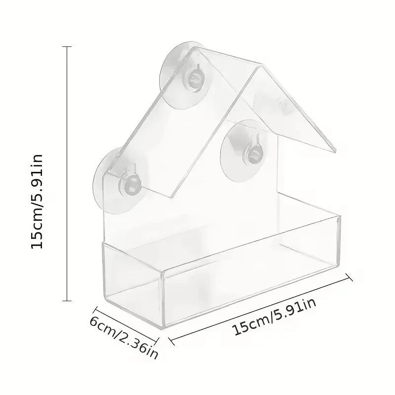 Clear Suction Window Bird Feeder